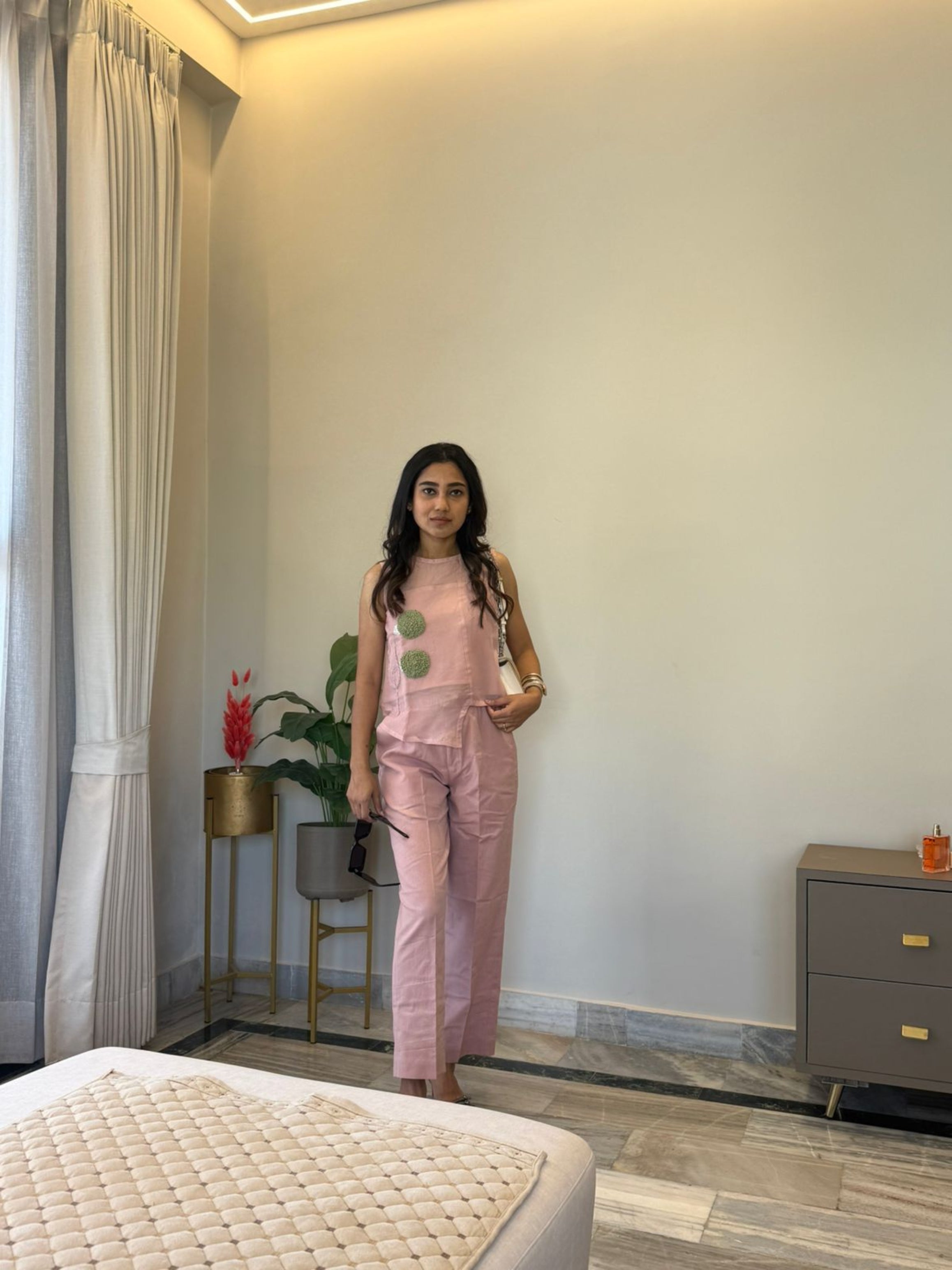 Blush Motif Designer Co-ord Set